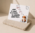 Chévere Postcard with Spanish text "Como el coquí en la noche, mi corazón canta por ti" and a cute coquí illustration.