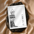 Chévereh El Morro black and white minimalist line art print of a fortress tower. Digital download.