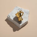 Chévereh gold plated stainless steel moka pot charm, inspired by Puerto Rican culture.