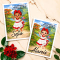 Chévereh Jibarita themed first birthday digital invitation featuring a girl in traditional Puerto Rican attire.