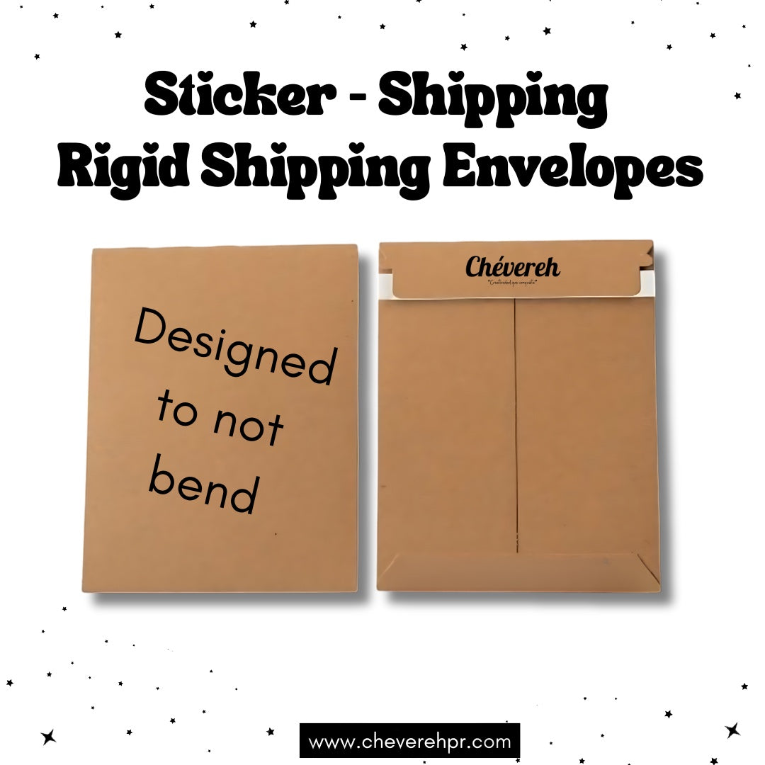 Chévereh rigid shipping envelopes designed to not bend, made from durable kraft paper.