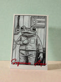 Seguimos Aquí Frog Magnet  Puerto Rican Flag Art, 4x6 Boricua Resilience Decor, Fridge Magnet